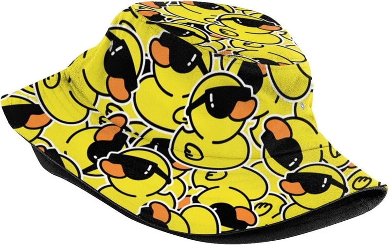 TUSBUIR Funny Duck Bucket Hat Fisherman Hat Beach Travel Sun Hat Outdoor Cap for Unisex Men Women - Image 4